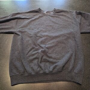 Athletic Works Men's L Gray Crewneck Sweatshirt Casual Pullover Workwear Flawed